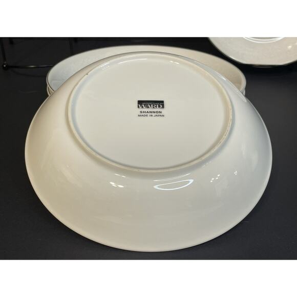 Montgomery Ward Shannon Japan Fine China Soup/Salad Bowls Set of 7 Silver Rim - Picture 7 of 16